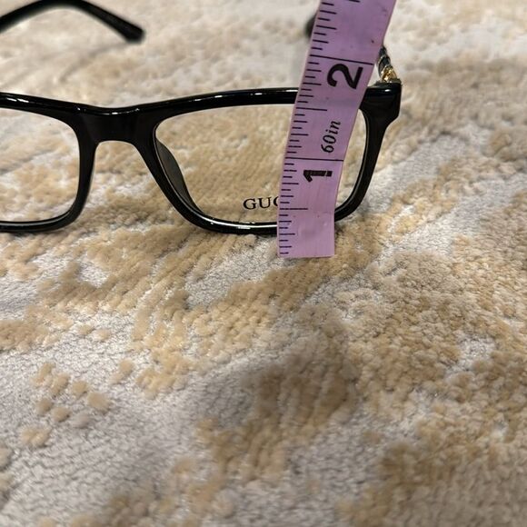 Gucci Core Optical Frame black  plastic frames with gold accents EUC 8059 52 - Picture 11 of 14